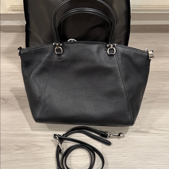 Coach Black Leather Prairie Satchel Bag - Picture 2 of 6